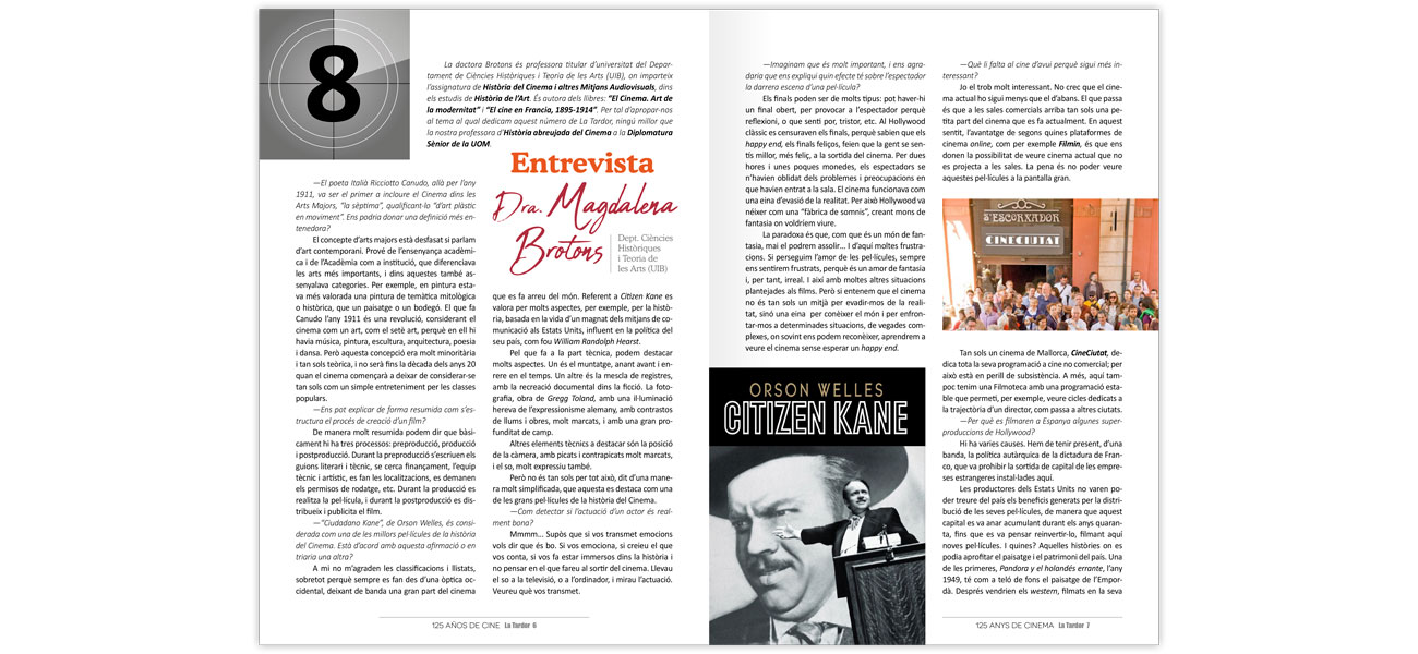 Diseño editorial revista "La Tardor" AUOM UIB nº 36