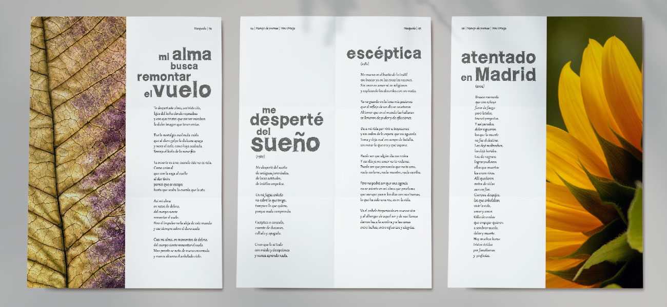Diseño y maquetación editorial "Manojo de Poemas"