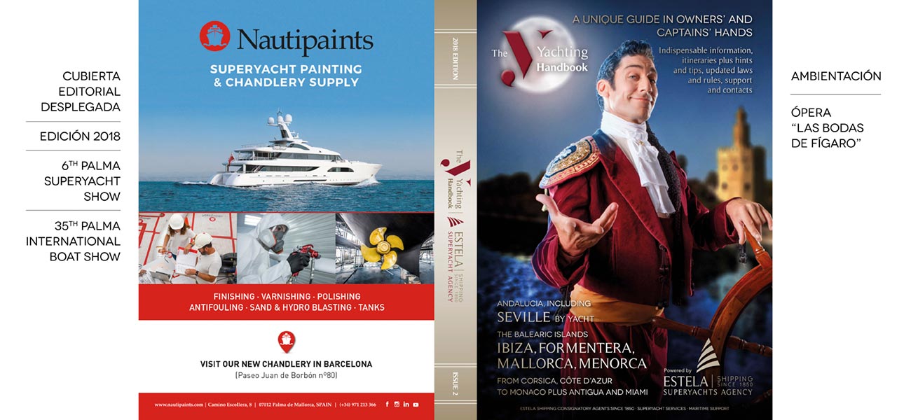 Diseño cubierta editorial Estela Shipping "Yachting Itineraries"