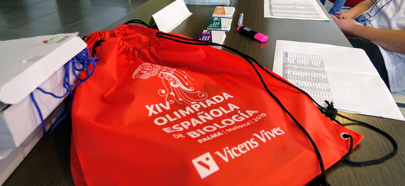 Diseño bolsa mochila XIV Olimpiada Española de Biología OEB UIB